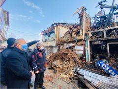 Milletvekili Taytak, Bolvadin’de çıkan yangını yerinde inceledi